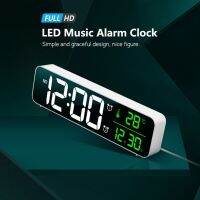 New LED Digital Alarm Clocks With Snooze Temp Time Music Dual Clock Multifunction USB Charger Digit Display Brightness Dimmer