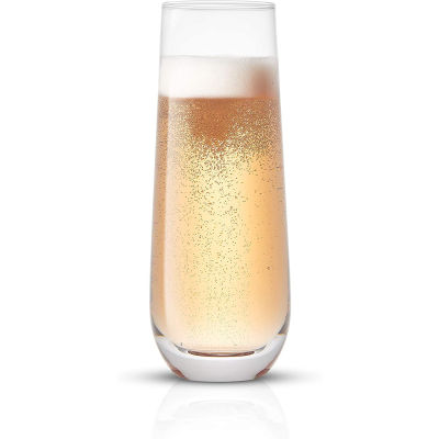 Stemless Champagne Glasses Flutes Wine Tulip Cocktail Wedding Party Transparent Glass Cup Birthday Gift Lead-Free Toast