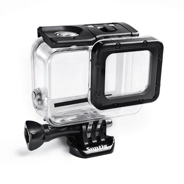 บ้านกล่องฝาครอบป้องกันสำหรับดำน้ำใต้น้ำซองกันน้ำ60ม-197ฟุตสำหรับ-gopro-hero-7สีดำ6-5ชุดอุปกรณ์