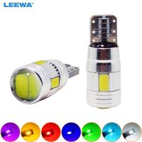 LEEWA 4pcs Power T10/W5W/194/168 6SMD 5630 LED Canbus Error Free Car LED Light Bulb With Lens CA1255