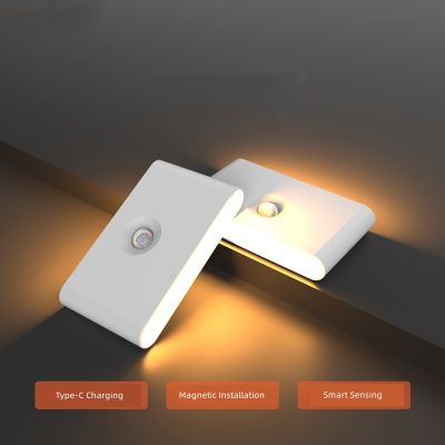 【CC】 Panel Lamp Sensor Cabinet Backlight Rechargeable Stair Closet Bedroom Drawer Indirect Lighting