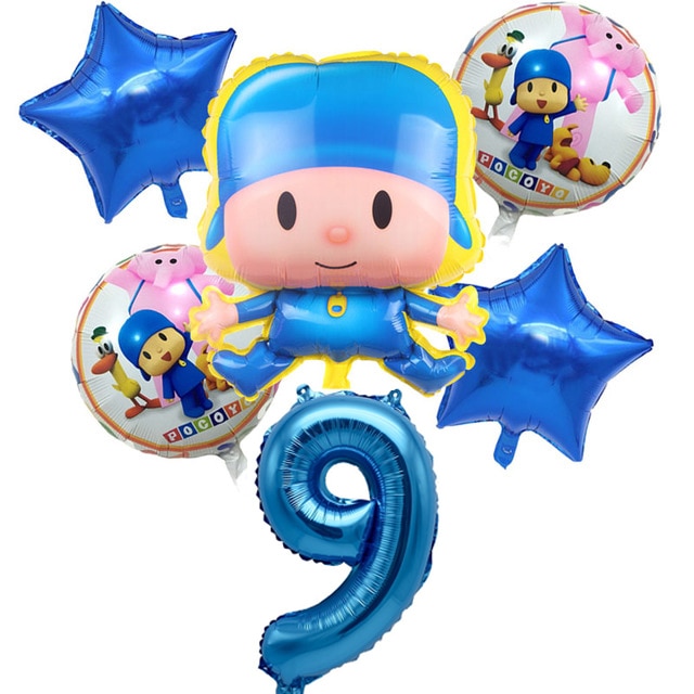 Pocoyo Balloons Birthday Party Supplies for Kids Baby Shower Pocoyo Theme Party Decorations
