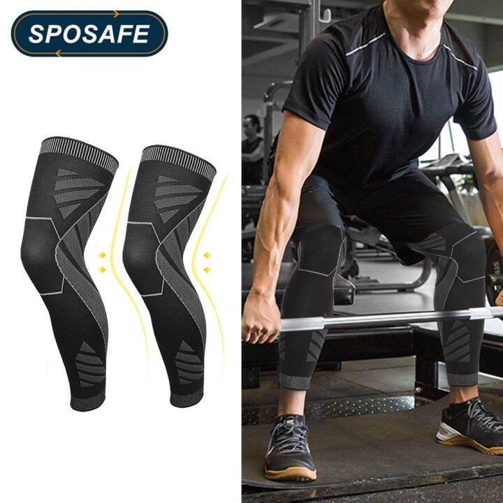 1PCS Full Leg Sleeve Long Compression Knee Brace Protect Leg for Men