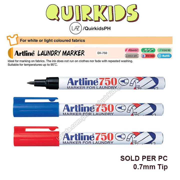 Artline 750 Laundry Marker Pen Fabric Washable Lazada PH