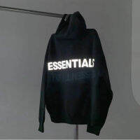 Y2K 3M สะท้อนแสง Essentials Hoodies High Street ขนแกะ Hoody ขนาดใหญ่ Hooded Pullover คู่ LEE FOG เสื้อสำหรับชายหญิง