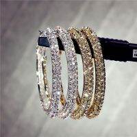 【YP】 MANGOSKY Hotsale new multi layer cubic zircon micro paved full CZ hoop earrings for women Korean