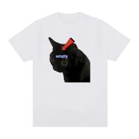 Funny Empty Cat Head T-shirt Men Womne Cute Kawaii Tshirt Male  Pure Cotton Casual Oversized T Shirts Mans Fashion Streetwear 4XL 5XL 6XL
