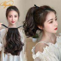 30cm Short Curly Ponytail for Women Synthetic Drawstring Curly Wavy Black Brown Ponytail Hairpieces