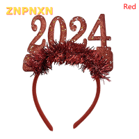 ZNPNXN ที่คาดผมปีใหม่2024 Happy Happy ที่คาดผมเลื่อมดาวอุปกรณ์ประกอบฉากปาร์ตี้ headress ผู้ใหญ่เด็กของขวัญ headpiece เครื่องแต่งกายตกแต่งผม