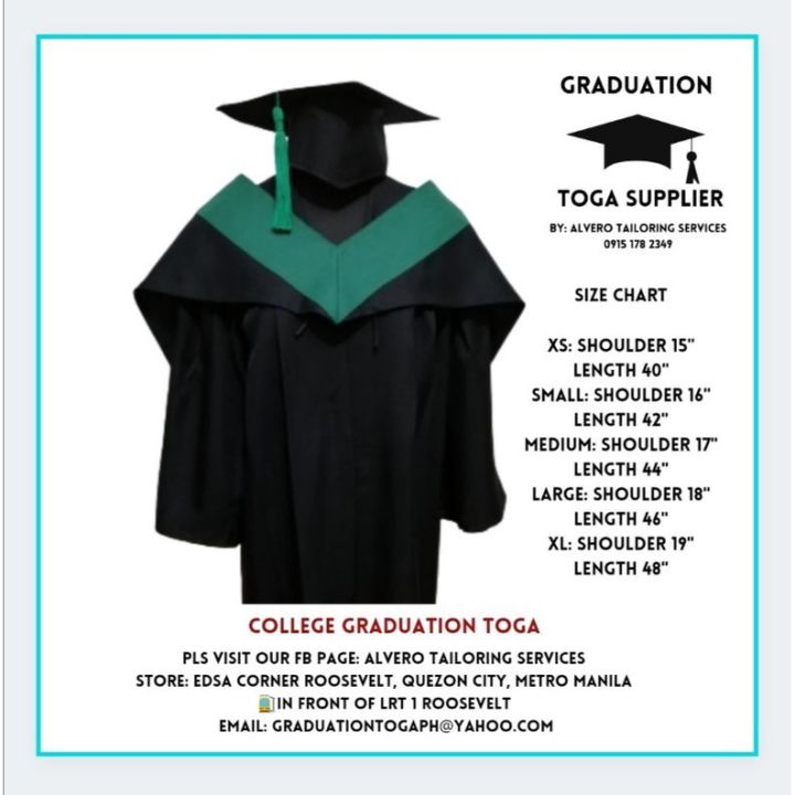 College Graduation Toga with Matte green hood | Lazada PH