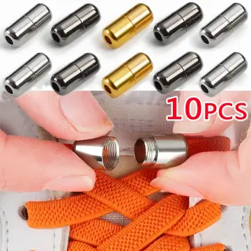 10Pcs/lot Elastic Laces Clasps Metal Capsule Lock Buckles Tip Ends