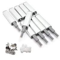 10PCS Closer Push Magnetic Quiet Buffers Steel Soft Damper Hardware Cabinet Door Stopper