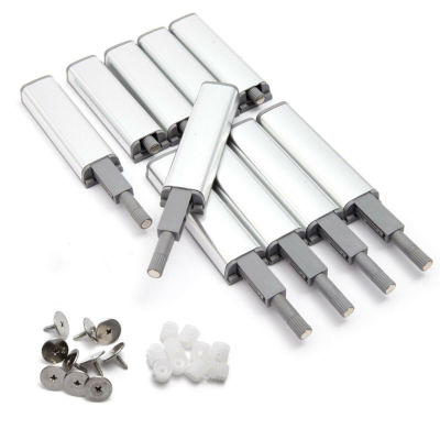10PCS Steel Soft Stainless Hardware Push Open Magnetic Buffers Closer Door Catches Cabinet