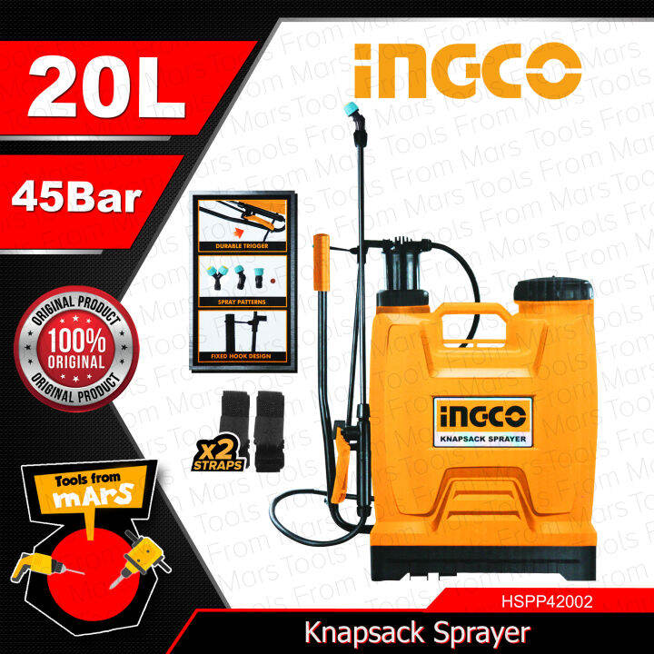 INGCO Knapsack Sprayer 16L | 20L [SOLD PER SET] Manual Knapsack Sprayer ...