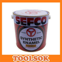 SEFCO สีเคลือบเงาเซฟโก้ สำหรับช้ภายนอกและภายใน S 161 OXIDE YELLOW ขนาด 3.4 ลิตร