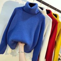 ✖ Warm Turtleneck Sweater Womens Knitted Pullovers Sweaters Sleeve Jumpers Korean Loose Knitting