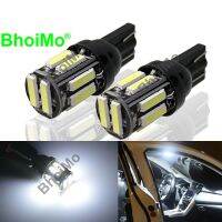 【คุณภาพสูง】Bhoimo หลอดไฟติดป้ายทะเบียนรถยนต์ T10 Led W5W 194 168 10Smd 7020 สีขาว