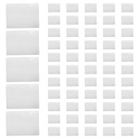 60 Pack 3.5 x 4.7 Inches Self-Adhesive Label Holder Card Pockets Label Holder Clear Plastic Library Card Holder