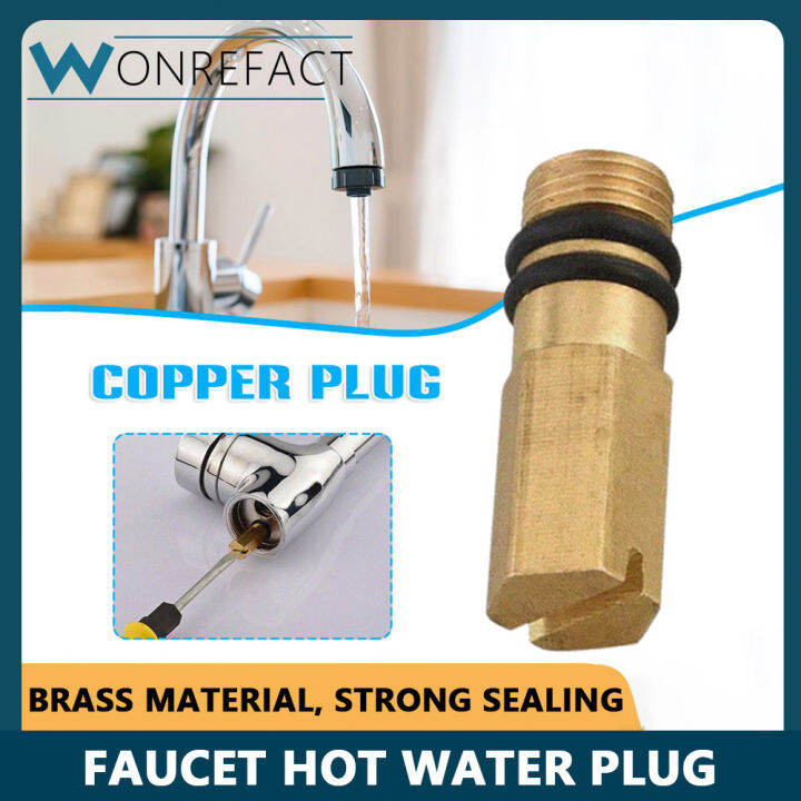 Brass Hot Water Plug SubHose Head Plug Hot and Cold Water Faucet