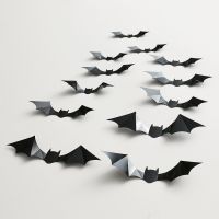 12Pcs Bat Wall Stickers Stereo Decoration Supplies