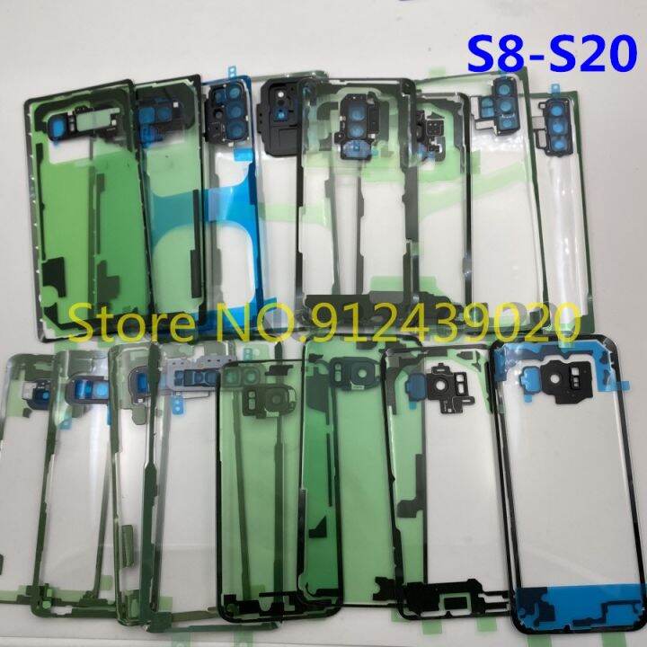 for-samsung-galaxy-s20-s10-s9-s8-plus-note10-back-battery-cover-rear-door-housing-gorilla-tempered-transparent-glass-panel-part