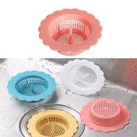 Sink Drain Strainer Hair Catchers Bathtub Floor Filter Flower Shape with Cylindrical Handle Hole Filter for Bathroom / Kitchen Traps Drains