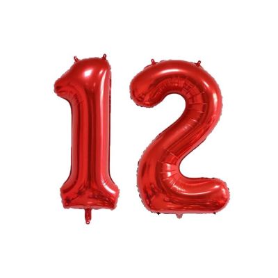 32in Red Giant Number Foil Balloons for Valentines Day Birthday Party Supplies Anniversary Events Decorations