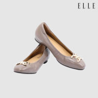 ELLE SHOES รองเท้าหนังแกะ ทรงบัลเล่ต์ LAMB SKIN COMFY COLLECTION รุ่น Ballerina สีน้ำตาลอ่อน  ELB001