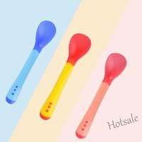 【hot sale】 ✜△❆ C01 1pcs Kids Weaning Soft Spoon Silicone Head Pieces Baby Sensing Feeding Spoon