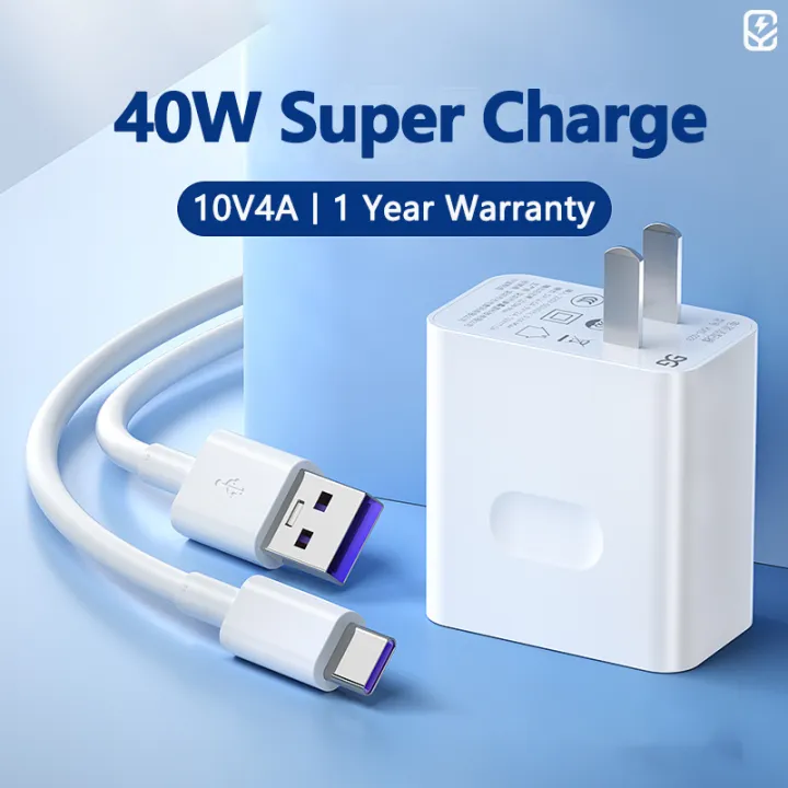 Huawei 40W 10V4A Super Charging Fast Charger With 5A Type C Cable Mate ...