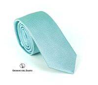 Giorgio Del Sarto Necktie 6 cm Turquoise with Fabric Texture เนคไทสีเทอร์คอยซ์มีเท็กเจอร์