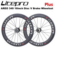 Litepro AERO 349ชุดเบรคล้อรถพับได้1-3/8ขนาด16นิ้ว V เบรค74/130มม. เบรคหน้าหลัง20H ดิสก์เบรก100/135มม. ด้านหน้าหลัง24H กรอบ Feight 40มม. สำหรับความเร็ว8 9 10 11ชุดล้อพับได้หนึ่งคู่