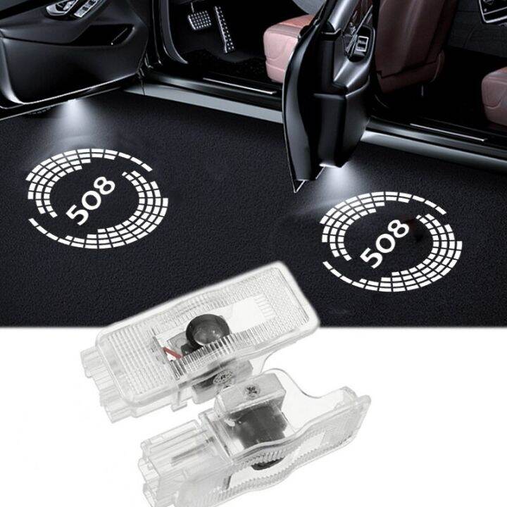 Uuakarin 2pcs Car Door LED Logo Projector Welcome Lamp Door