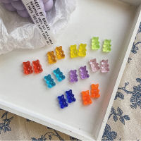 ※Ready Stock※ Fashion Earring Jewelry Cute Crystal Bear Stud Earrings for Women