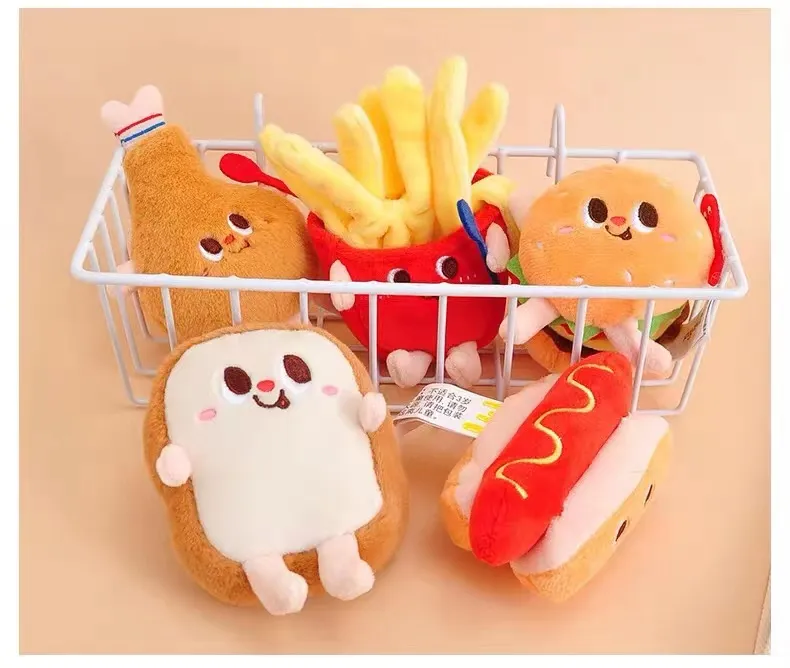 Potdemiel Fast Food Hot Dog Buddy Mascot Plush Keychain