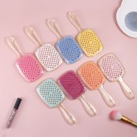 【CC】 Hollowing Curly Hair Brushes Anti-static Wide Teeth Loss Cleaning Wet And Dry Use Air Cushion Comb Styling