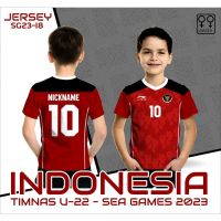 Indonesian National Team Jersey 2023 sea games Champion Childrens lining Ball Shirt