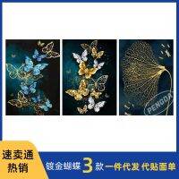 [COD] Gold-plated Hanging Painting AliExpress Wholesale Wall Cross-border Frameless Poster Entrance