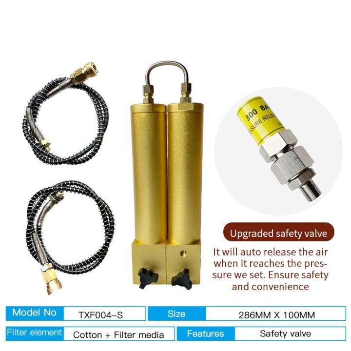 TUXING 4500PSI 300Bar PCP Oil-Water Filter Separator High Pressure Two ...