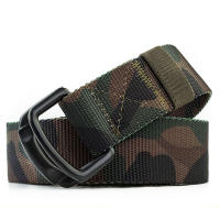 New Nylon Mens Belt Military Outdoor Tactical Male Jeans Desert Camouflage Belts Canvas D Ring Double Buckle Waist Belt For Men