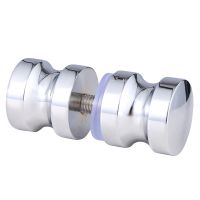 ☁♛✇ Stainless Steel Aluminum Alloy Glass Door Knob Puller Push Kitchen Bathroom Shower Cabinet Handle with Screw Home Hardware