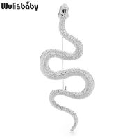 Wuli&amp;baby Snake Brooch Pins 2 Colors  Women Jewelry Brooches Animal Fashion Badge Gift