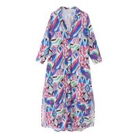 European and American style new womens clothing design loose versatile printed long shirt dress 8027489 330