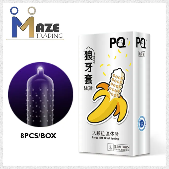 [maze Trading] 8pcs Free Size Dot Condom Spike Condom Natural Rubber Latex Condoms Ultra Thin
