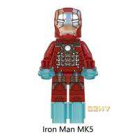 Redcolourful กัปตันมหัศจรรย์การ์ตูน Miniตัวเลขซูเปอร์ฮีโร่ Outrider Iron Man MK50 MK1 MK5 MK85 MK41บล็อกก่อสร้างชุดของเล่นสำหรับเด็ก WM6055