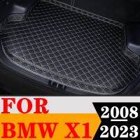 Sinjayer Car Trunk Mat Waterproof AUTO Tail Boot Carpets High Side Cargo Carpet Pad Liner Fit For BMW X1 2008 2009-2023 Hybrid