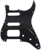 Pickguard 3 ชั้น สีดำ SSH (สำหรับวงจรกีต้าร์ไฟฟ้า 2 Single Coil 1 Humbucker 1 Volume 2 Tone)