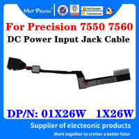 ใหม่ Original 1X26W FDX50 DC301016300สำหรับ Precision 7550 7560 M7550แล็ปท็อป DC In Line DC Power INPUT JACK พร้อม CABLE