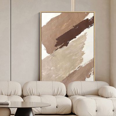 [COD] Hand-painted thick texture oil painting three-dimensional abstract living room decorative light luxury large floor restaurant porch hanging