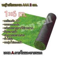 หญ้าเทียม1×6เมตร(6ตารางเมตร) เกรดAAA ขนสูง2cm.เครือบกันUV มีรูระบายน้ำ*พร้อมส่งร้านเราส่งเร็วมากกดติดตามร้านลดทันที